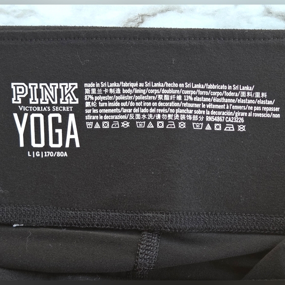 Pink Victoria's Secret Black Cropped Yoga Leggings - Picture 7 of 7